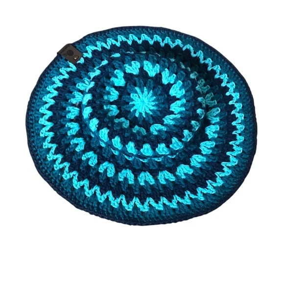 Crochet Bucket Hat | Aqua & Peacock - Picture 4 of 16